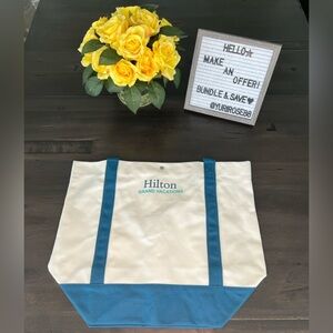 Hilton Grand Vacations Tote Bag in Blue and White